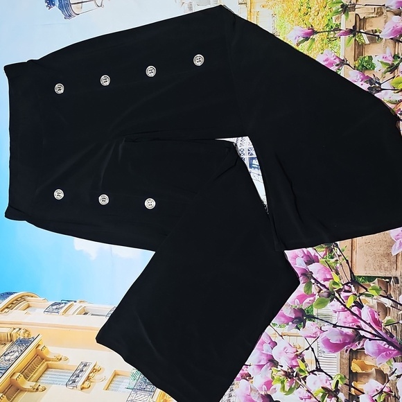 Joseph Ribkoff Pants - Joseph Ribkoff Black Elegant Button Stretchy Pants Size‎ 6